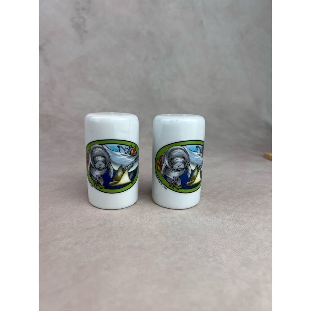 Vintage Manatee Sea Life Salt and Pepper Shakers